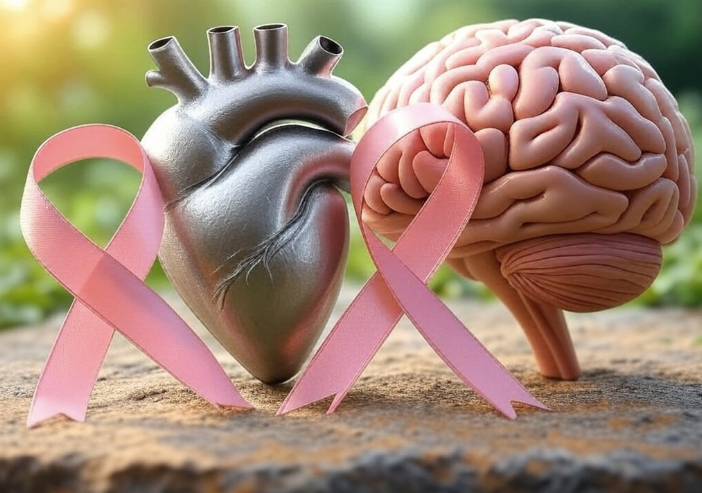 Illustration showing the health battles Neil Cavuto faced cancer, multiple sclerosis, and heart disease.