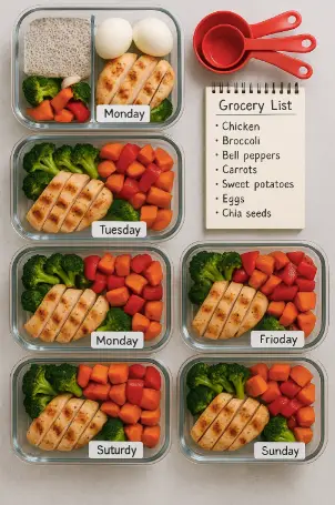7-day meal prep for Mounjaro diet with grocery list”