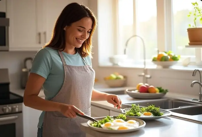 "Protein and antioxidant-rich meals to support egg development."