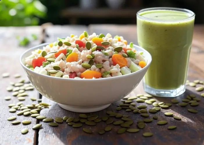 "Fertility-enhancing foods during ovulation week: omega-3s and antioxidants."
