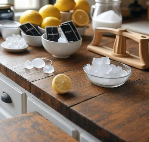 "Ingredients for classic Arnold Palmer tea on kitchen surface"