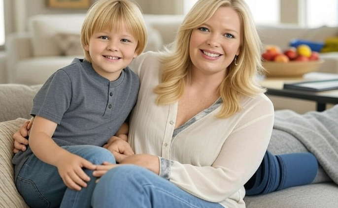 Melissa Peterman with her child, inspiration behind her decision to focus on health and wellness
