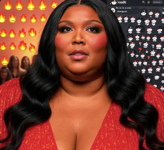 Split image showing mixed social media reactions to Lizzo’s transformation.