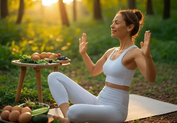 "Stress-reducing lifestyle activities like yoga can support ovulation."