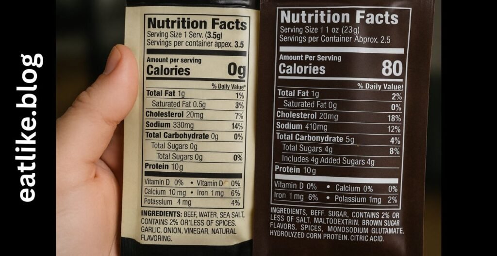 Comparing jerky ingredient labels for carnivore-approved options