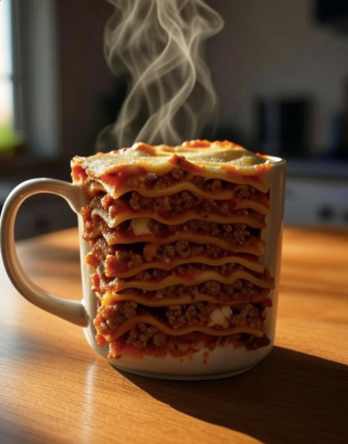 Microwave Mug Lasagna