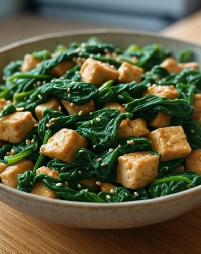 Tofu Stir Fry with Frozen Greens
