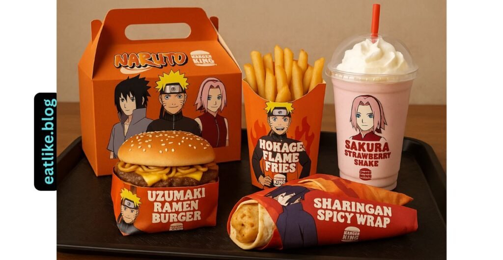 "Map showing global locations where Burger King’s Naruto collaboration is available"